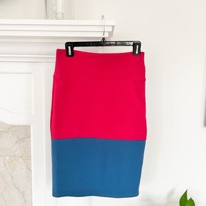 LuLaRoe Colorblock Pencil Skirt Size Small